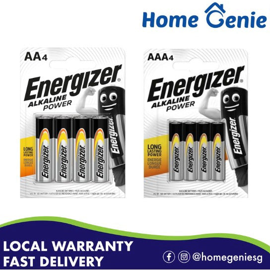 Energizer Power AA / AAA Alkaline Power Batteries (4 Batteries per Card)