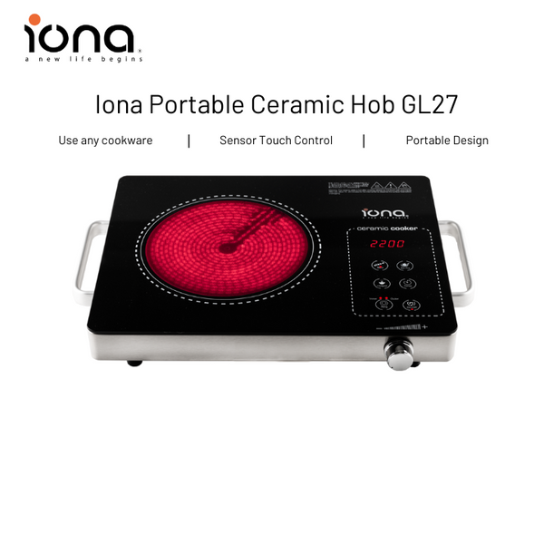 IONA Ceramic Induction Cooker Stove | Portable Electric Infrared Cooker Hob - GL2