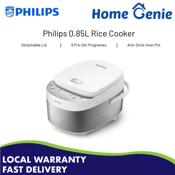 Philips HD3170 Rice Cooker 0.85L // 8 Pre-Set Menu, Non Stick Inner Pot, Removable Lid