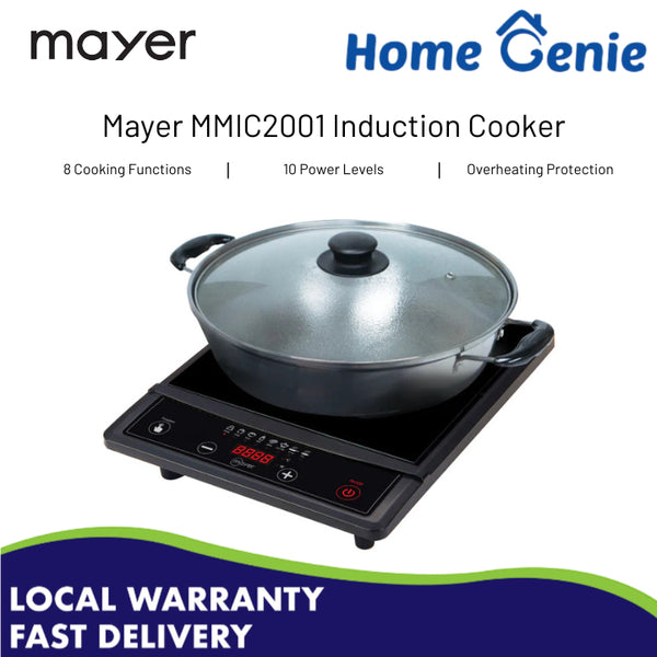 Mayer 2000W Induction Cooker MMIC2001 // 10 Power Levels, Overheating Protection, Induction Friendly