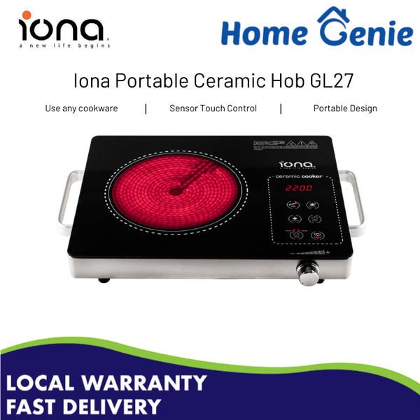 IONA Ceramic Induction Cooker Stove | Portable Electric Infrared Cooker Hob - GL25