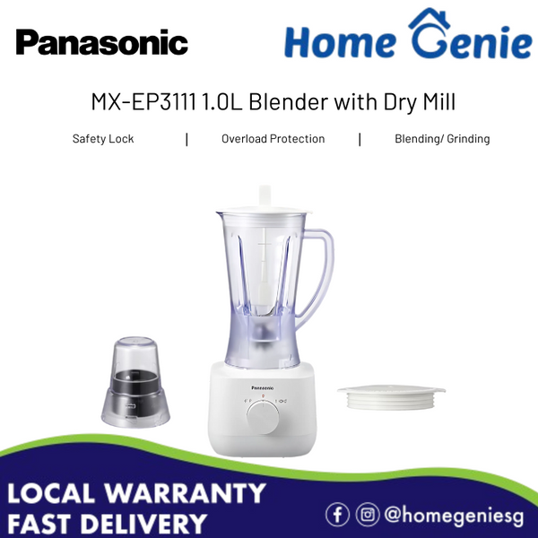 Panasonic MX-EP3111 1.0L Plastic Jug Blender with Dry Mill (MX-EP3111WSK)