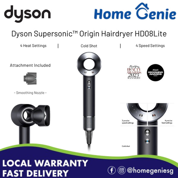 Dyson Supersonic ™ Origin Hair Dryer HD08 Lite (Intelligent Heat Control // 2 Years Warranty)