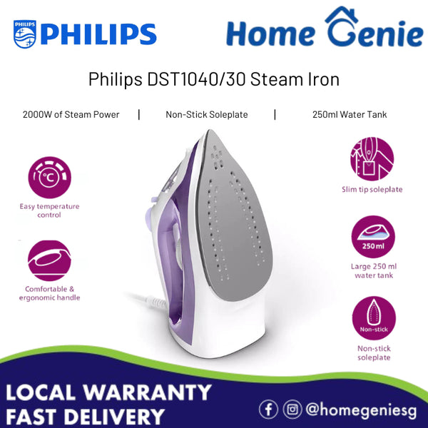 Philips 1000 Series DST1040/30 Steam Iron // 2000W Power, 250ml Water Tank