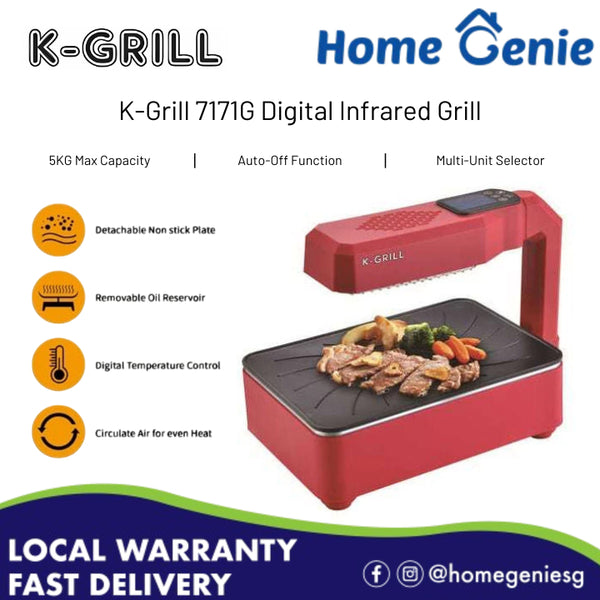 K-Grill 7171G Smokeless Indoor Infrared Korean Grill - No Smoke, No Oil Splatter, Electric