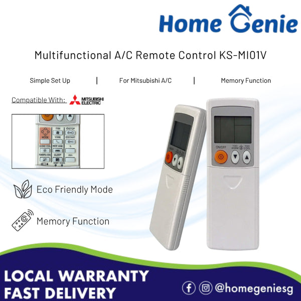 Replacement Compatible for Mitsubishi Air Conditioner A/C Universal Remote for Most Models // KS-MI01V