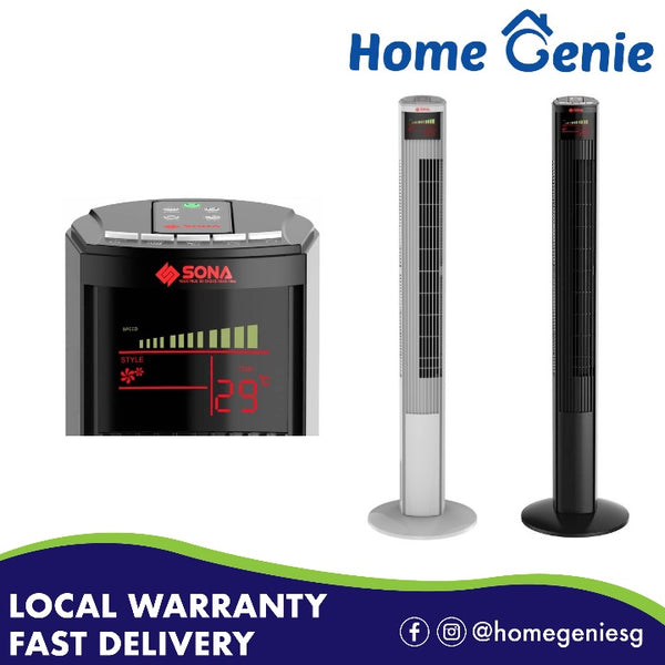 Sona 46" Tower Fan with Remote Control, Timer and LCD Display SFT1703