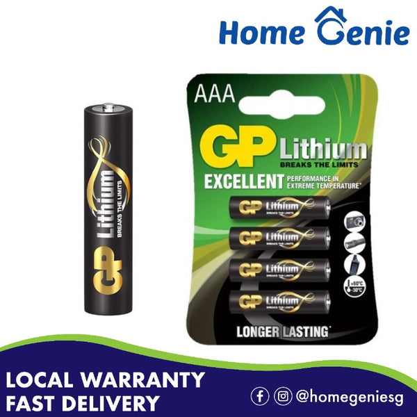 *4 Pieces per Pack* GP Lithium Battery AAA