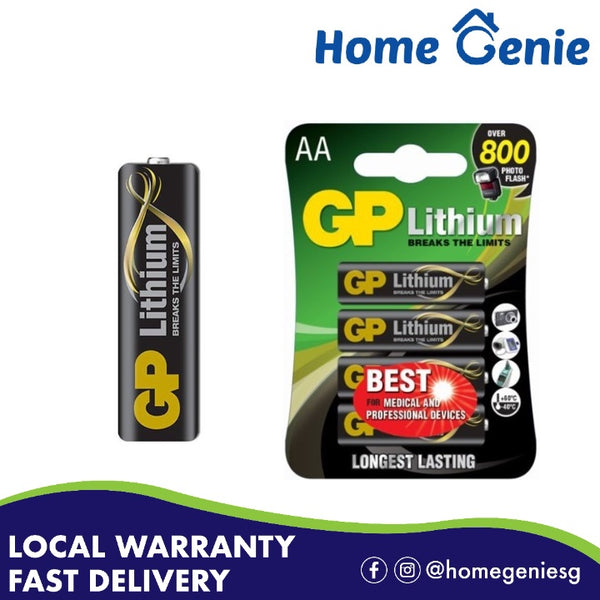 *4 Pieces per Pack* GP Lithium Battery AA