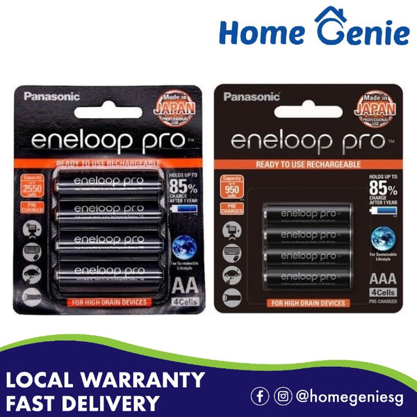 Eneloop Pro 4 AA/AAA 2550/950mAh Rechargeable Batteries