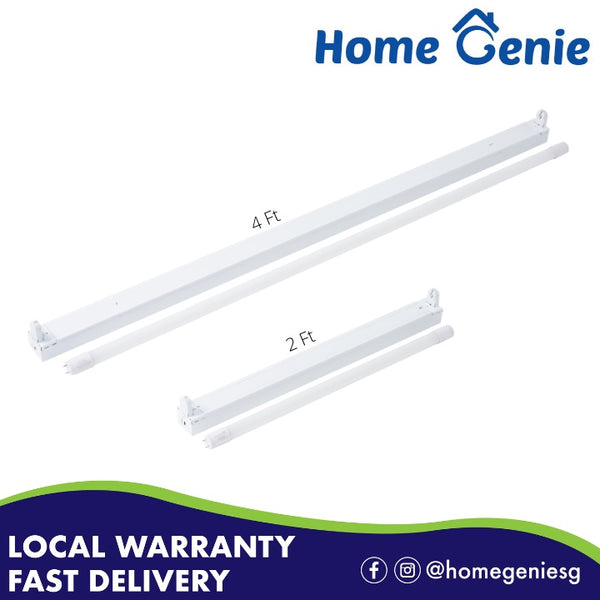 Loyal LED T8 Tube 9W/2Ft/600mm / 24W/4Ft/1200mm with trunking/casing (G13 Base, Double End, Cool Daylight)