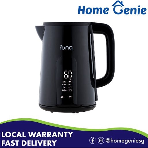 IONA 1.7L Smart Temperature Control Electric Kettle Digital | Cool Touch Boiling Kettl Electric GLK17