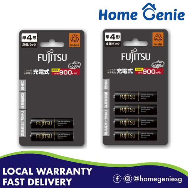 FUJITSU Premium High Capacity AAA 950mAh (Min. 900) Rechargeable Battery - Made in Japan