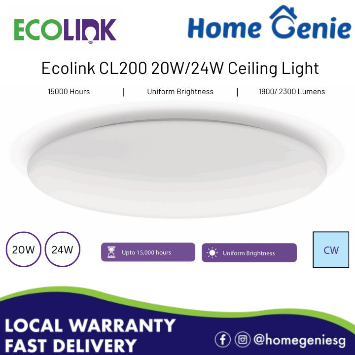 Ecolink CL200 20W 24W Cool Daylight 6500K | Home Genie SG – homegenie ...