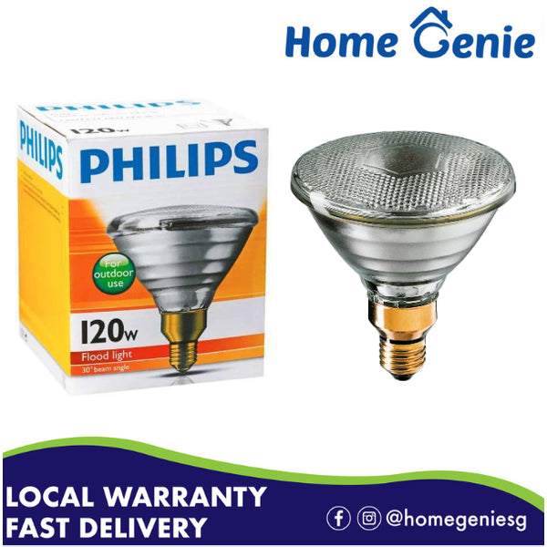 *Authentic shipped from Singapore!* Philips 80W / 120W Outdoor Reflector Flood Light PAR38 E27 Base PAR38 30° Beam Angle