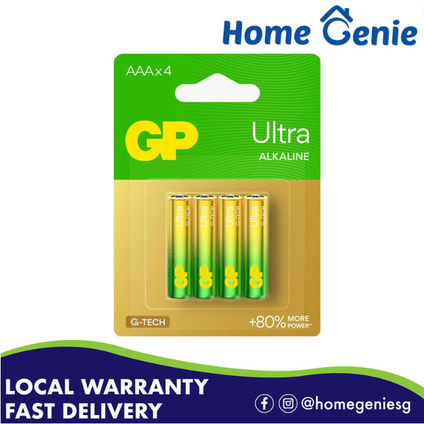 *Bundle of 10 cards* GP Ultra Alkaline Batteries 4 pieces of AAA (New G-Tech with 80% More Power!)