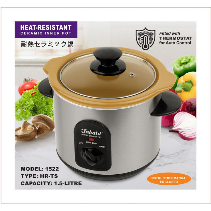 Takahi Electric Crockery Pot 1522 HR-TS –