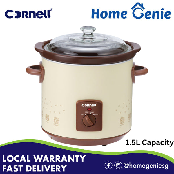 Cornell Electric Slow Cooker 1.5L Ceramic Pot CSC-D15C | 1 Year Warranty | Local Seller