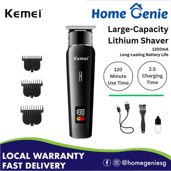 Kemei High Capacity Lithium Hair Clipper, Professional Hair Trimmer for Men Rechargeable (Includes accessories)