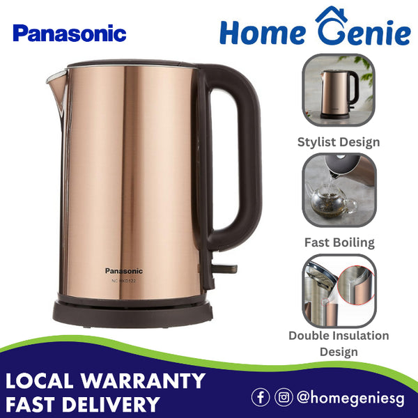 Panasonic NC-HKD122 N(Gold) 1.2L Capacity Double Insulated Stainless-Steel Kettle | Local Stock | 1 Year Warranty