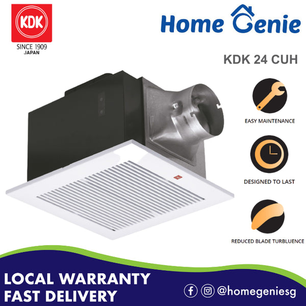 KDK 24cm Ceiling Mounted Ventilating Exhaust Fan 24CUH | Installation Available |