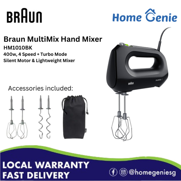 Braun Multimix 1 Hand Mixer HM1010BK (Incl. Accessories)