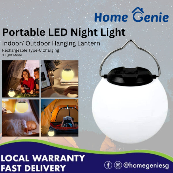 Portable LED Hanging Nightlight Indoor Bedside Lamp/ Outdoor Camping Hangable Night Light