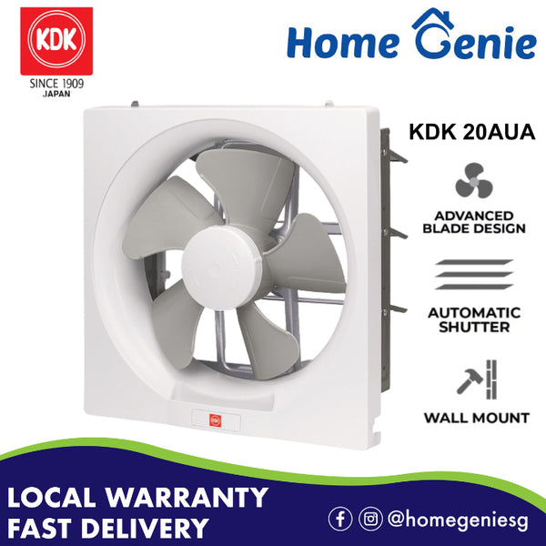 *New Model* KDK 20cm Wall Mounted Automatic Shutter Ventilating Exhaust Fan 20AUA | Upgraded from AUH Series