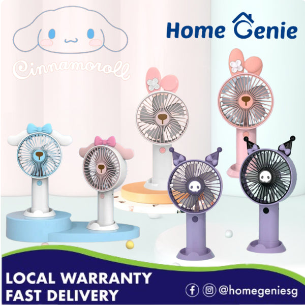 Sanrio Cinnamoroll Kuromi Cute Handheld Fans Desktop Fan INS High Value Strong Wind USB Mini Portable Air Conditioner