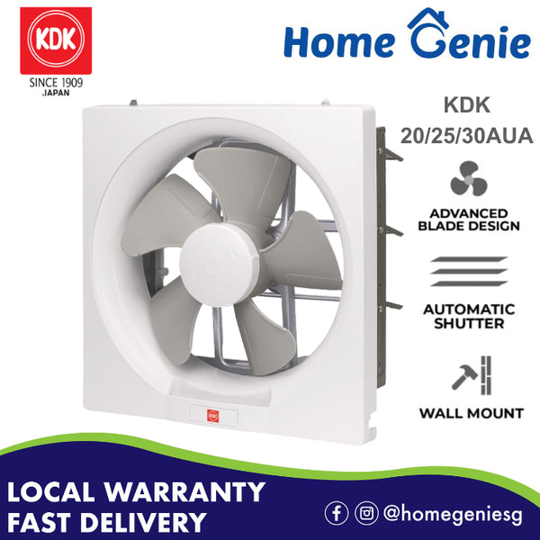 KDK 20AUA / 25AUA /30AUA Wall Mounted Automatic Shutter Ventilating Exhaust Fan 20cm / 25cm /30cm | Upgraded from AUH