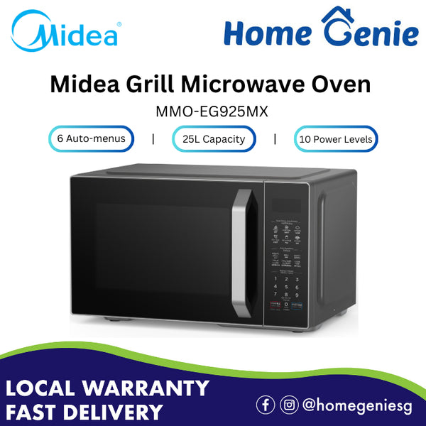 Midea MMO-EG925MX 25L Grill Microwave Oven   Features:  -6 Auto Menus: Easily Cook Daily Dishes -30S Express Start: Quic