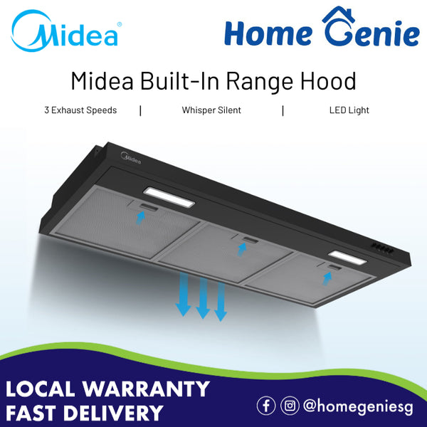 Midea Bulit-In Range MH90F26EM26BB-SG Hood Slim Under Cabinet Kitchen Hood