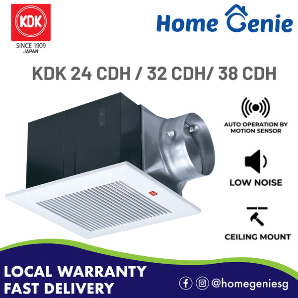 KDK 24cm/32cm Ceiling Mounted Ventilating Fan 24CDH / 32CDH/ 38CDH