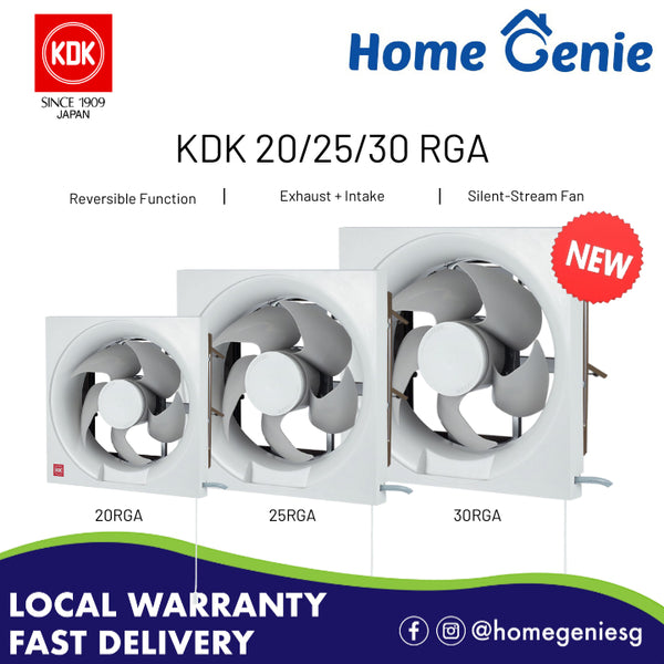 KDK 20/25/30cm 2-Way Wall Mounted Ventilating Fan 20RGA / 25RGA / 30RGA (Upgraded from RGF Series)