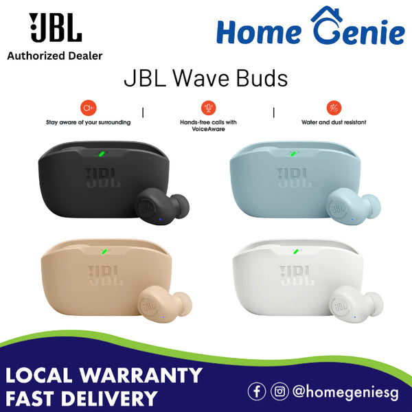 JBL Wave Buds | True Wireless Earbuds (Black/ Beige/ White/ Mint) | SG Stock with Local 1 Year Warranty