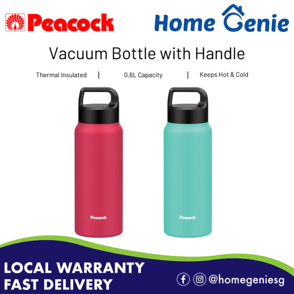 Peacock AKR-60 Thermal Cold Insulation Includes Handle, 0.6L Mug Bottle Compatible with Sports Drinks