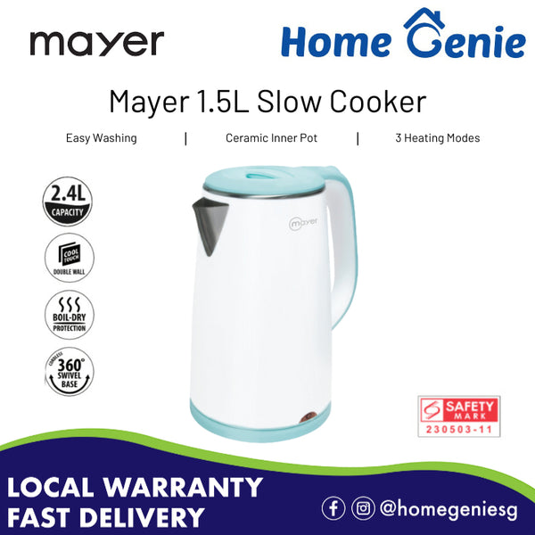 Mayer MMEK855 2.5L Electric Kettle (Dry-Boil Protection, Cool Touch, Keep Warm, Swivel Base)