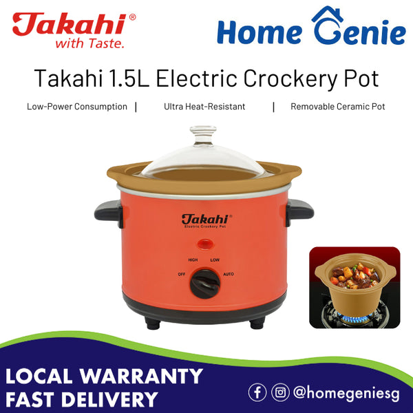 Takahi 1525HR-WO 1.5L Electric Crockery Pot - Heat Resistance Series, Removable Ceramic Pot