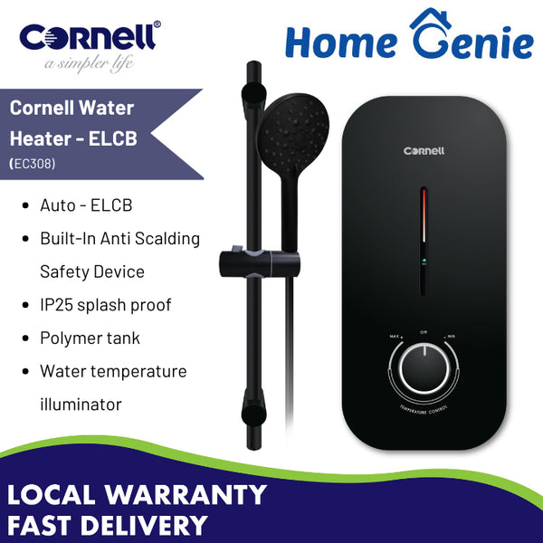 Cornell EC308 Instant Water Heater - Built-in Auto ELCB IP25