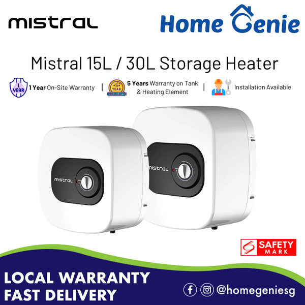 Mistral 15L/30L Electric Storage Water Heater (MSWH15/MSWH30)