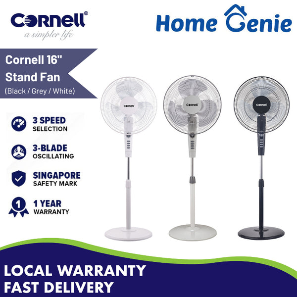 Cornell 16" 50W Stand Fan with Timer (CFNS40) - Black / Grey / White