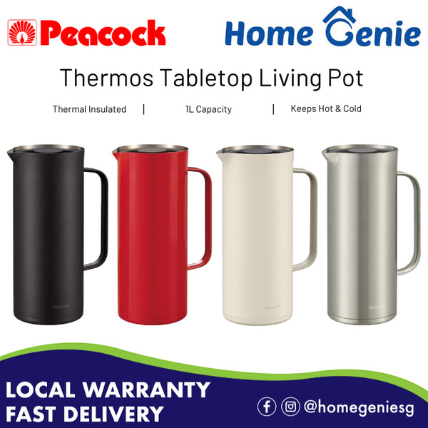 Peacock AHW-100 Thermos Industrial  Hot and Cold Insulated Tabletop Pot Living Pot 3.3 gal (1.0 L) Stainless Steel