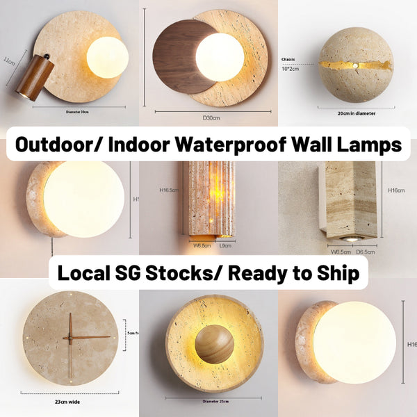 *PRE-ORDER* Terrazzo Real Wood LED Wall Light - Modern Bedroom/Outdoor Lamp for Home Decor & Living Room Lighting